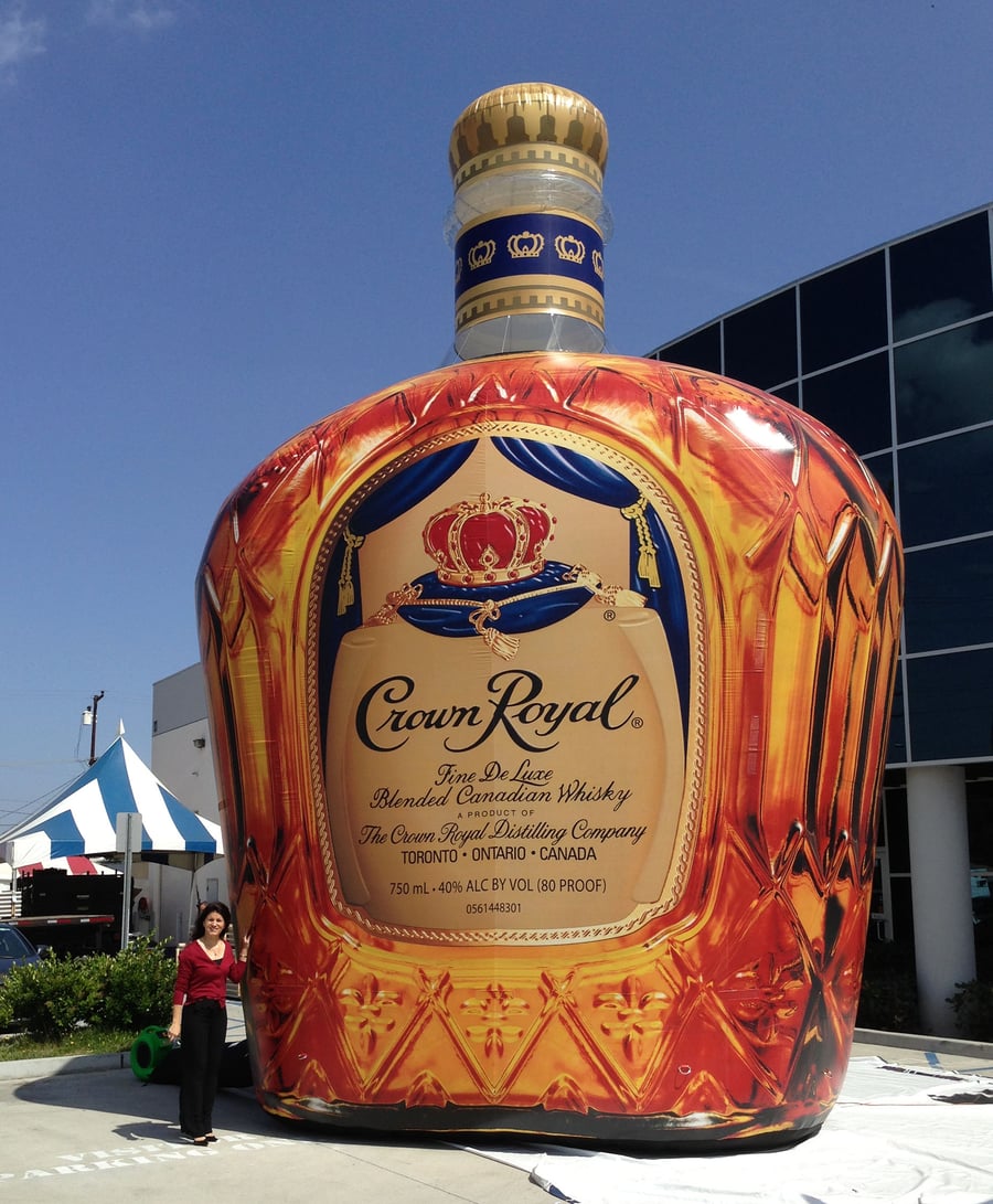 Crown Royal Bottle Custom Inflatables Inflatable Replicas